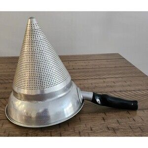 Vintage Wear-Ever #475 Aluminum Colander Canning Strainer Tomato Sieve Cone